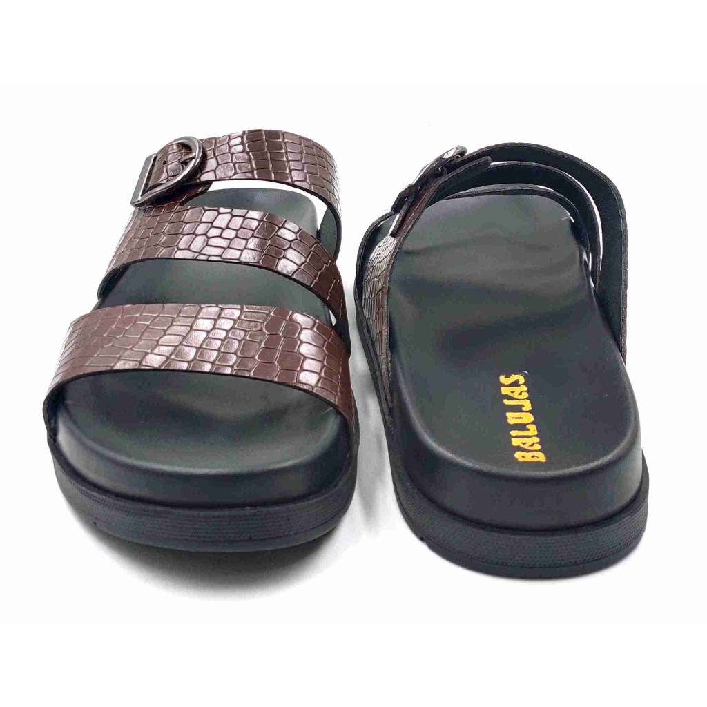 1303: Balujas Men Brown Comfort Slippers