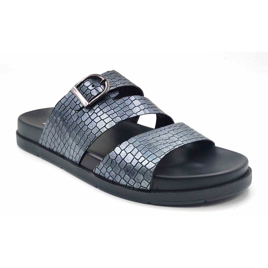 1303: Balujas Men Grey Comfort Slippers
