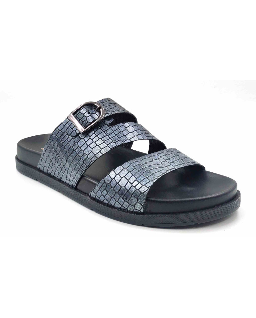 1303: Balujas Men Grey Comfort Slippers