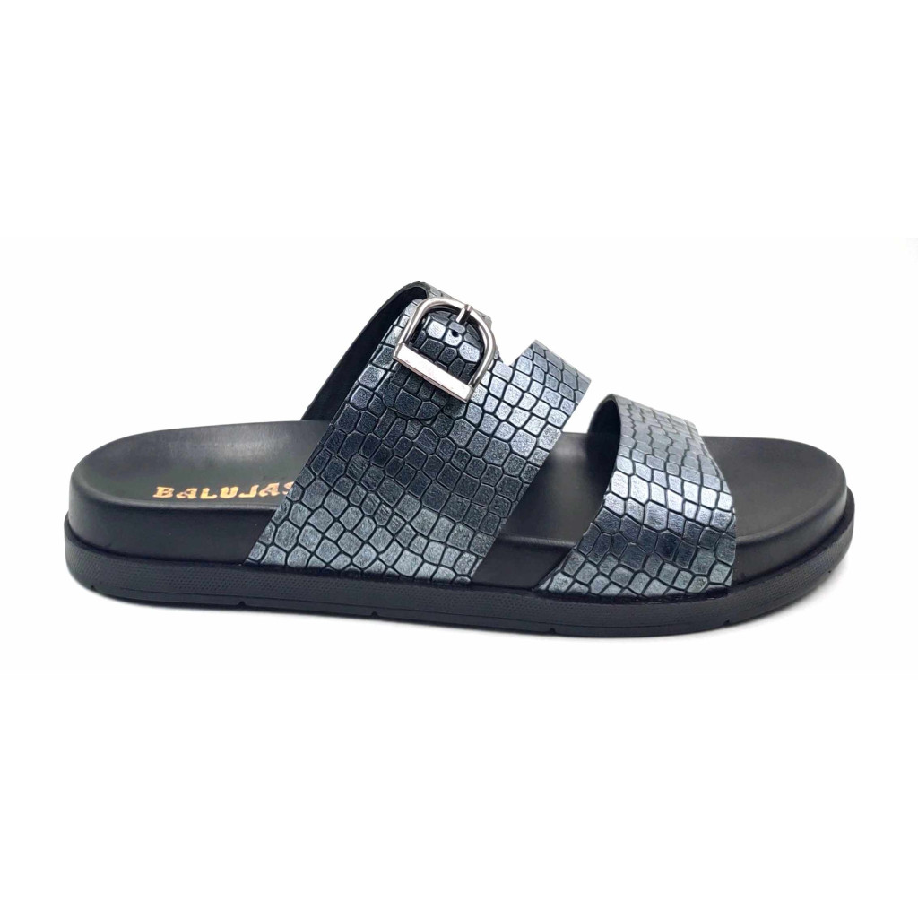 1303: Balujas Men Grey Comfort Slippers