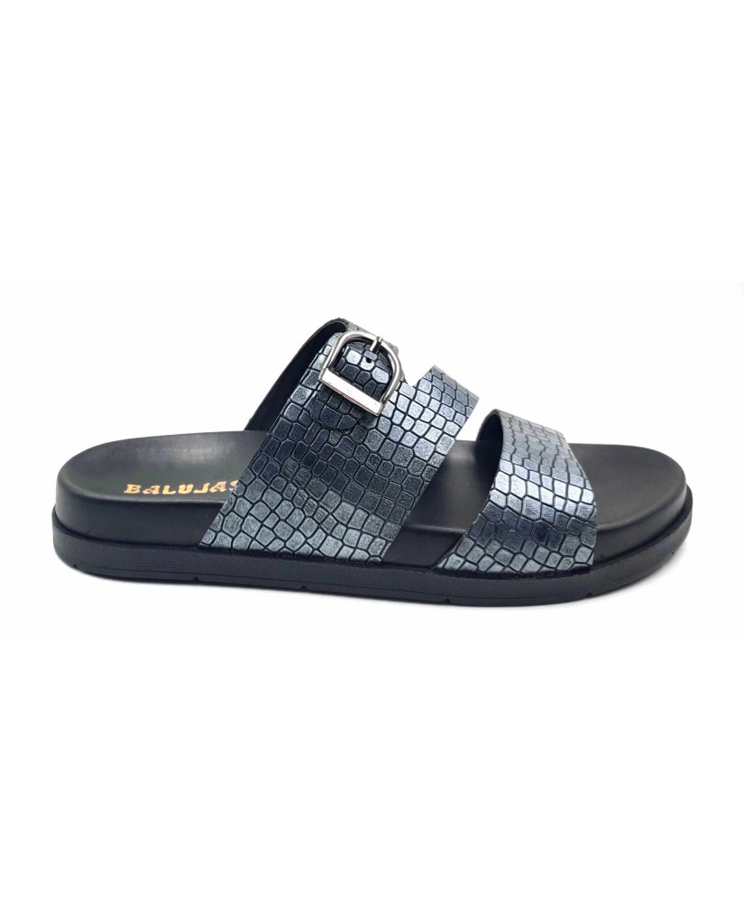 1303: Balujas Men Grey Comfort Slippers