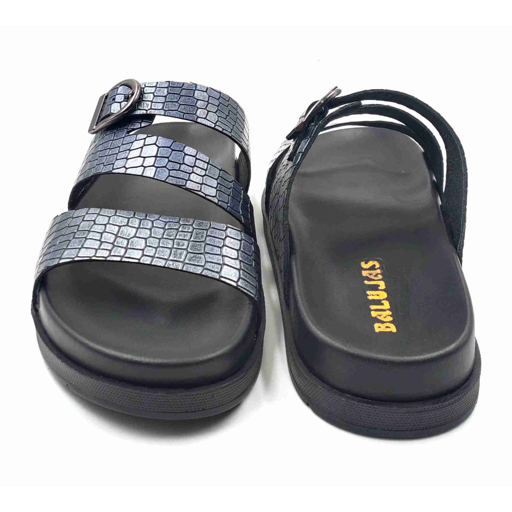 1303: Balujas Men Grey Comfort Slippers