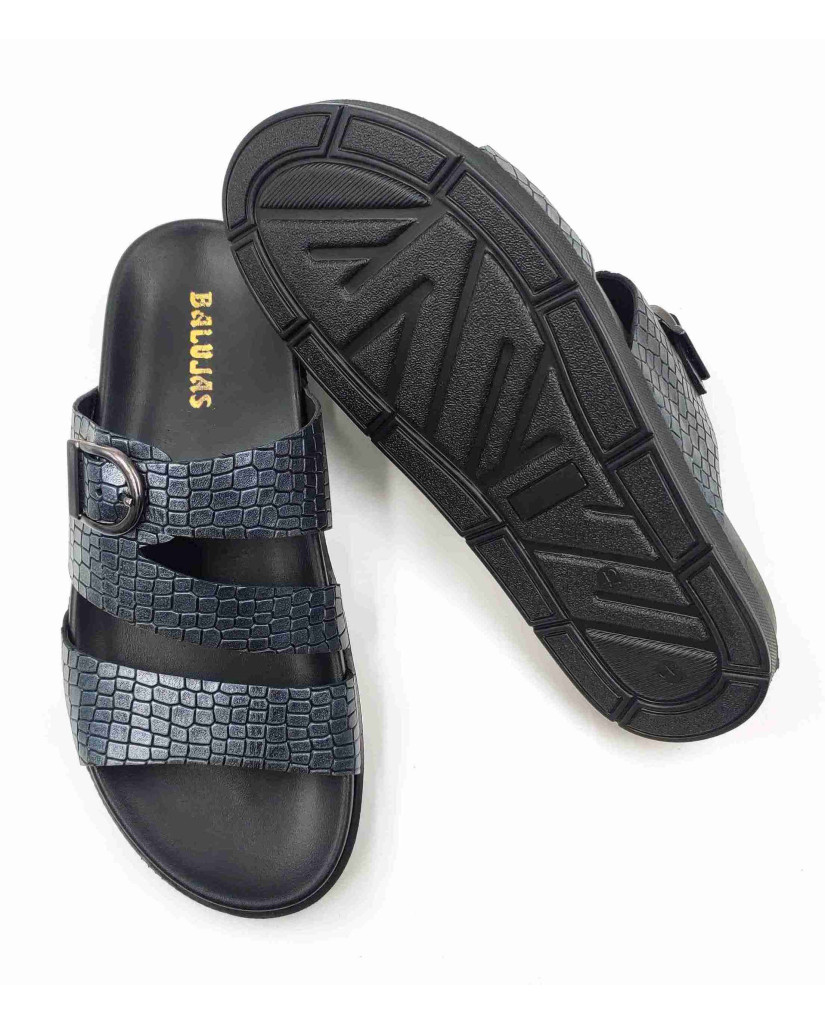 1303: Balujas Men Grey Comfort Slippers