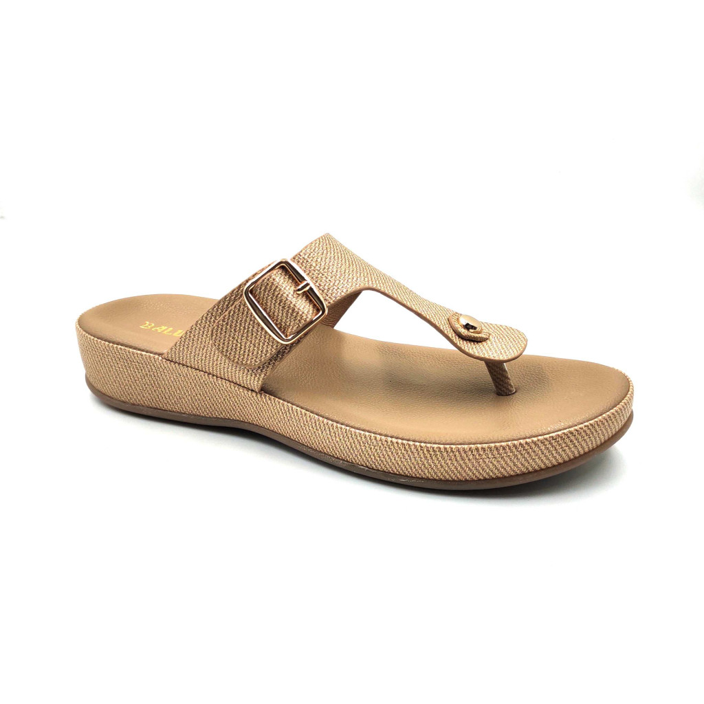 11382: Balujas Beige Mid Heel Slipper