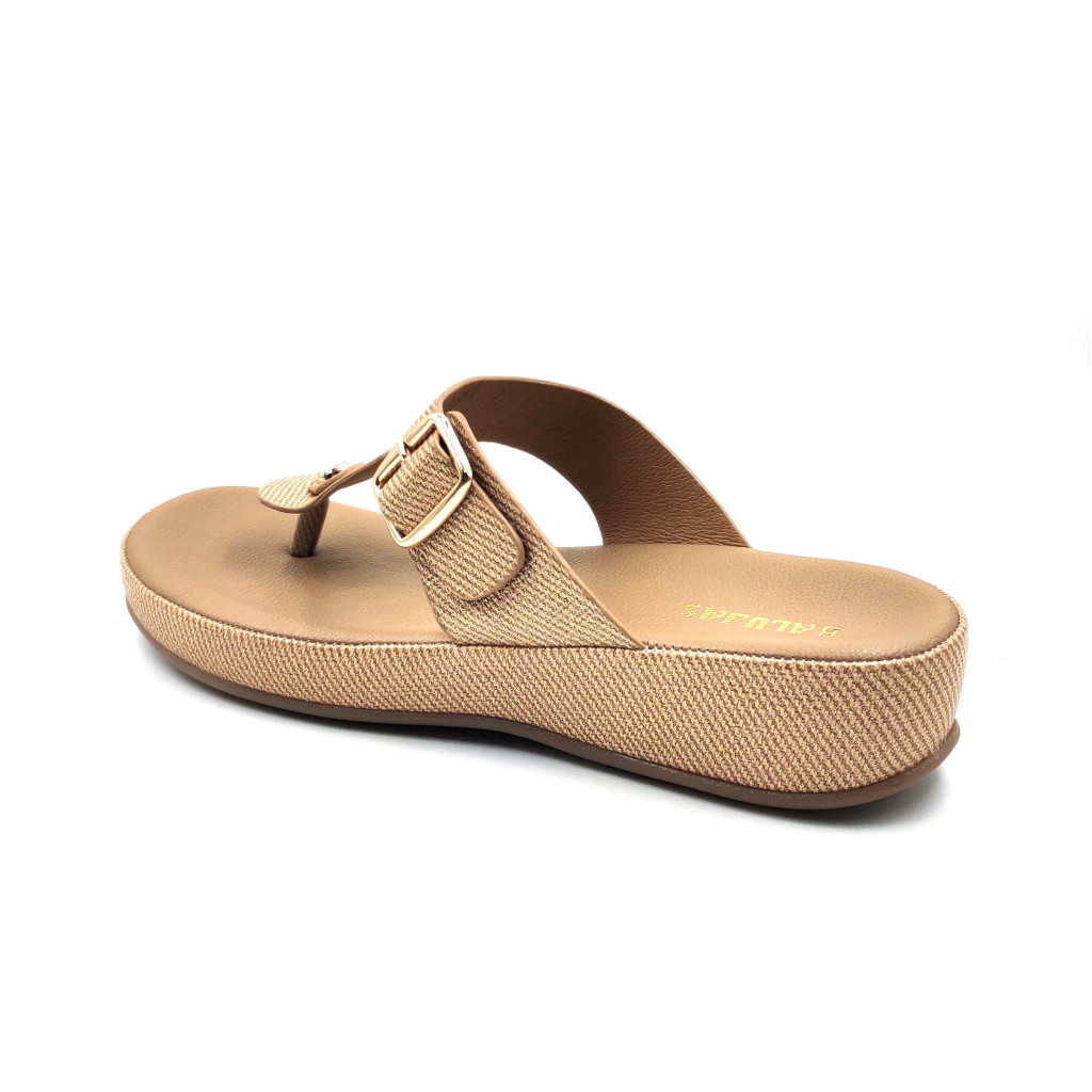 11382: Balujas Beige Mid Heel Slipper