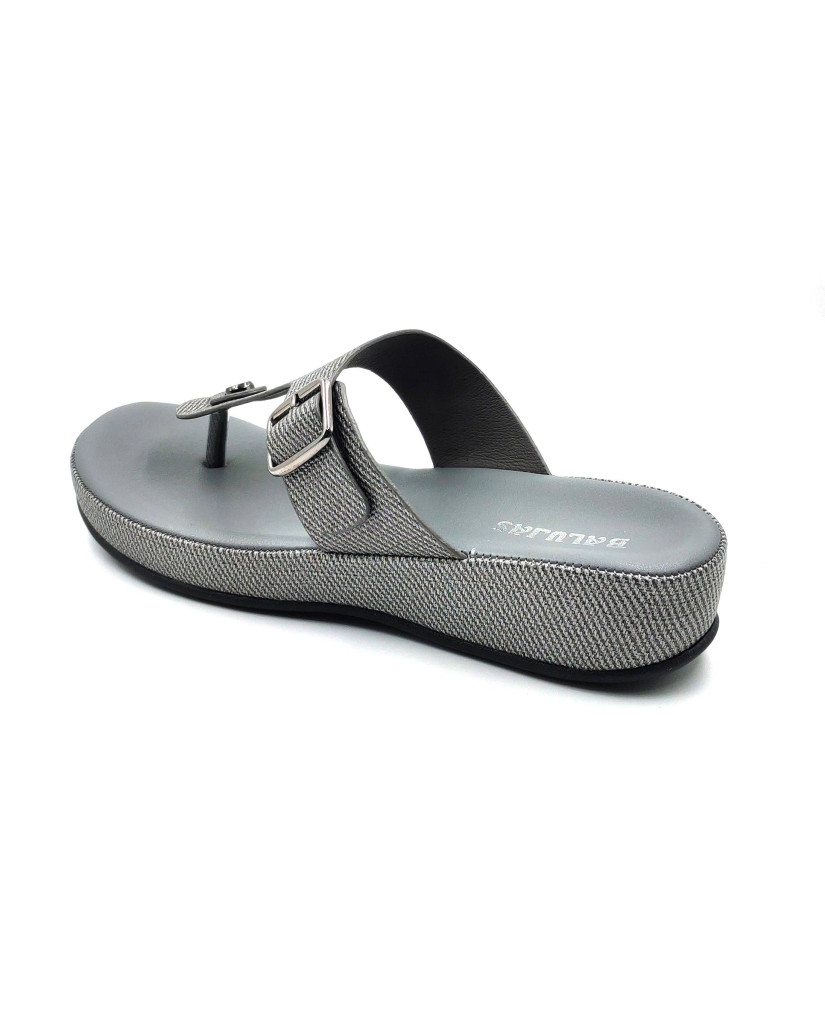 11382: Balujas Gunmetal Mid Heel Slipper