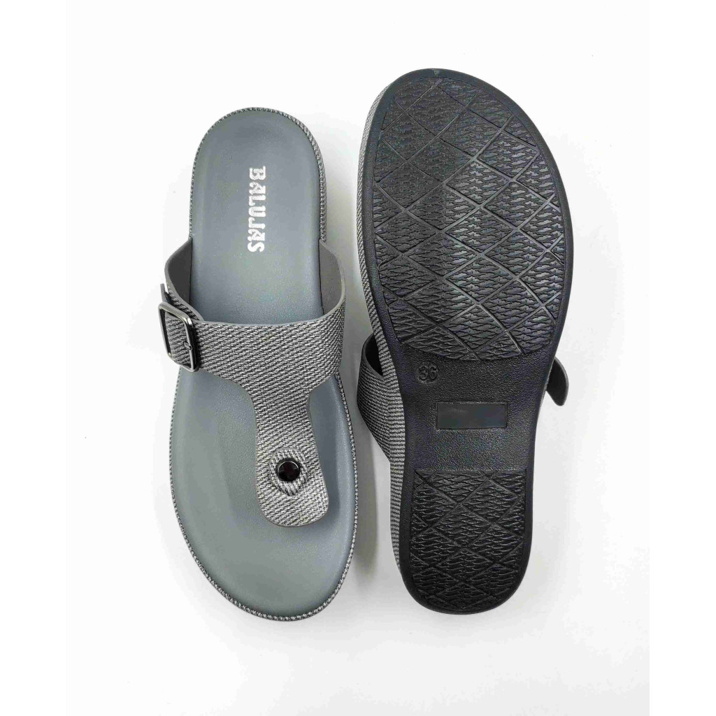 11382: Balujas Gunmetal Mid Heel Slipper 11382: Balujas Gunmetal Mid Heel Slipper