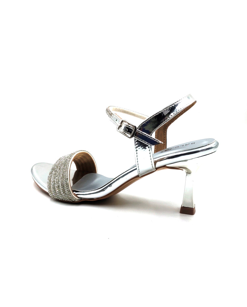 1893: Balujas Women's Silver Heel Sandals