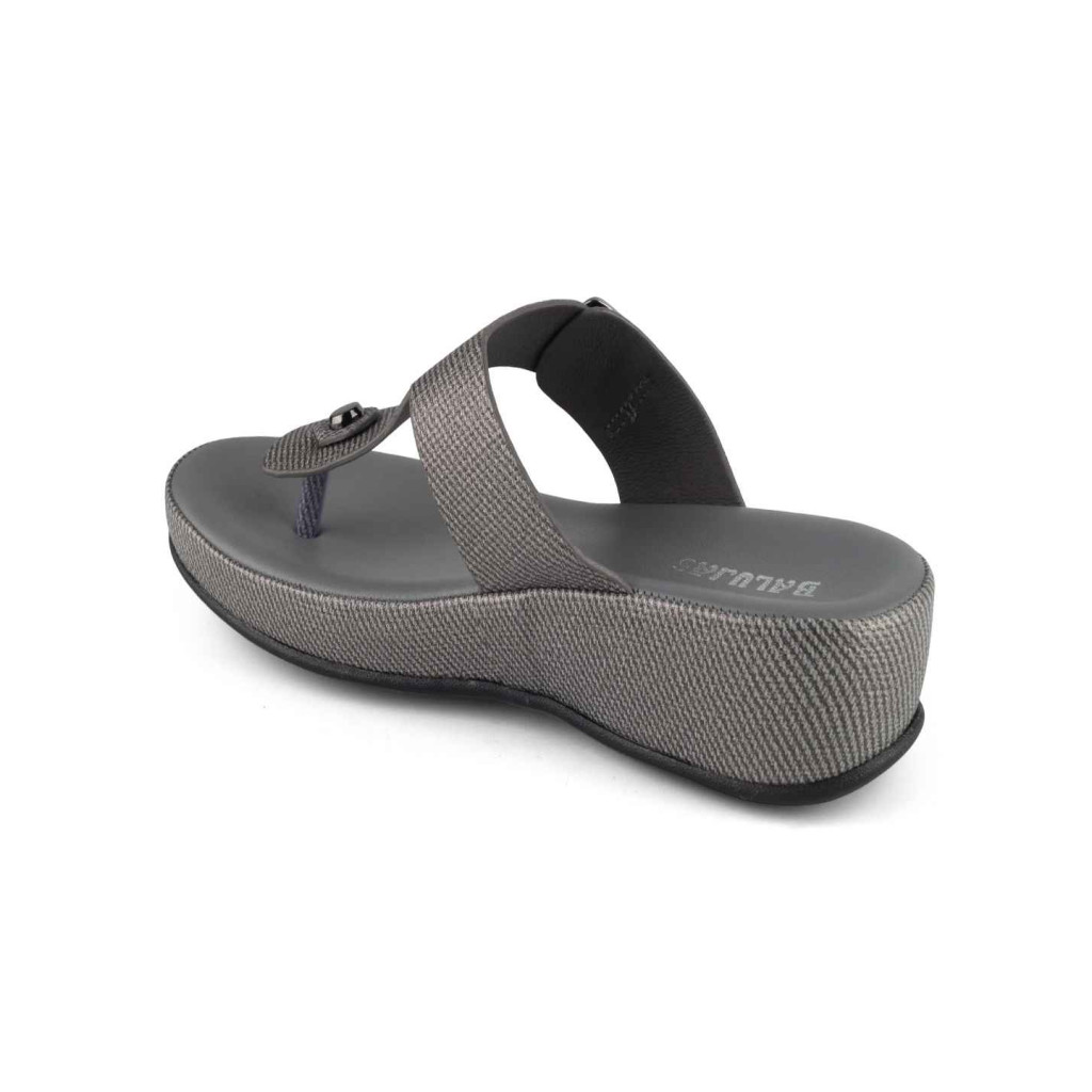 11382: Balujas Gunmetal Mid Heel Slipper