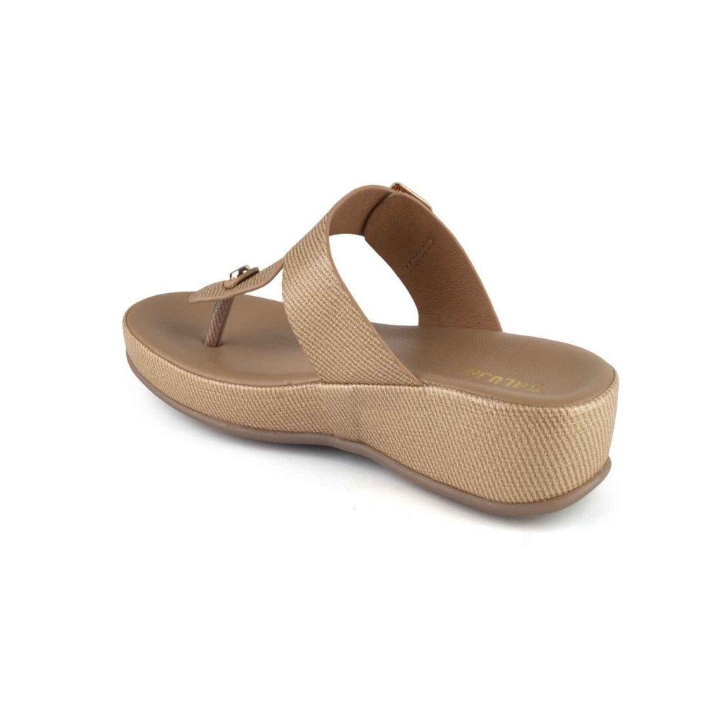 11382: Balujas Beige Mid Heel Slipper