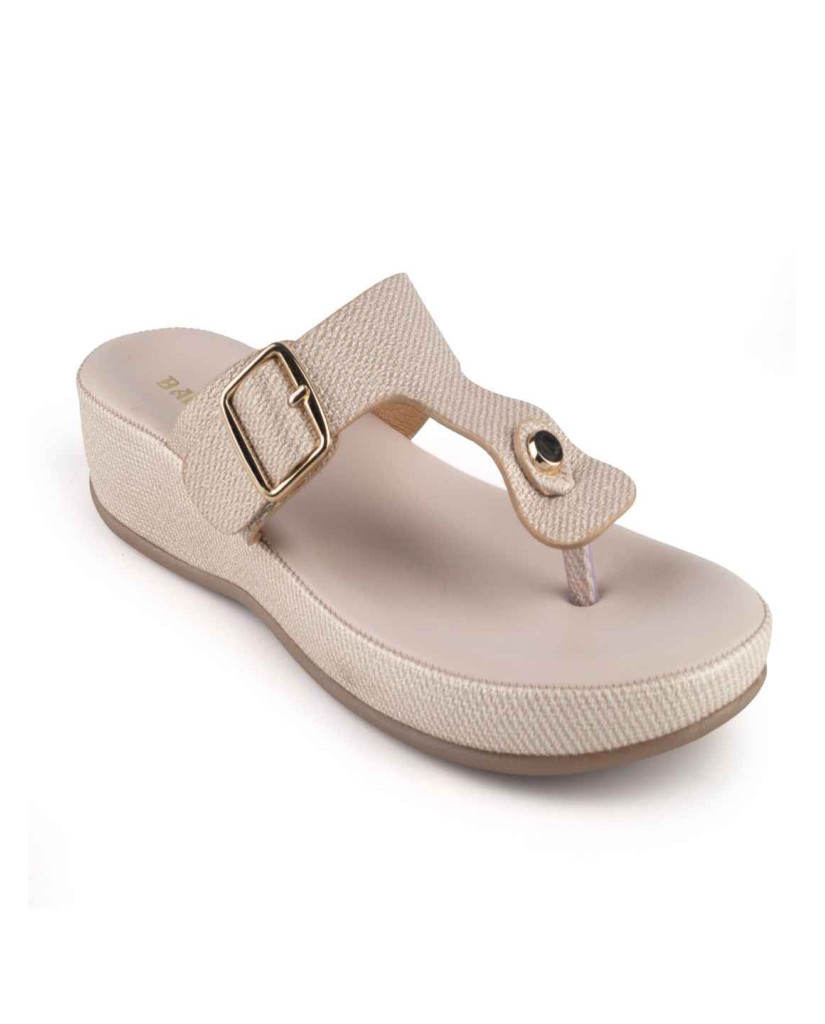 11382: Balujas Cream Mid Heel Slipper