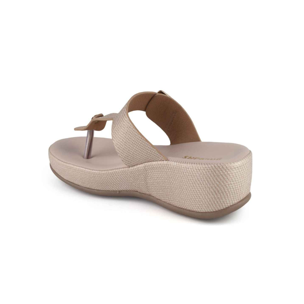 11382: Balujas Cream Mid Heel Slipper