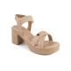 11527: Balujas Beige Block Heel Sandal
