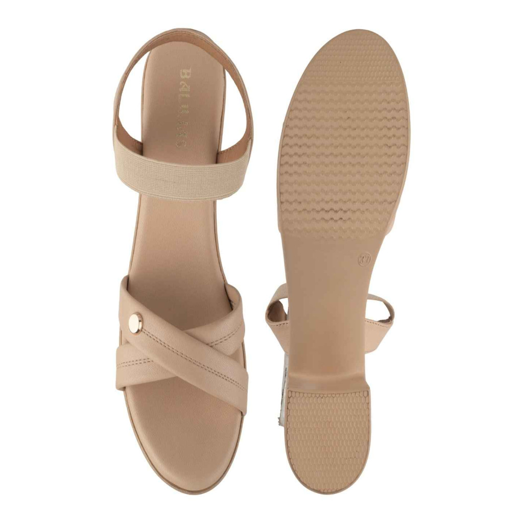 11527: Balujas Beige Block Heel Sandal