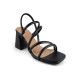 4030: Balujas Women's Black Chunky Heel Sandal