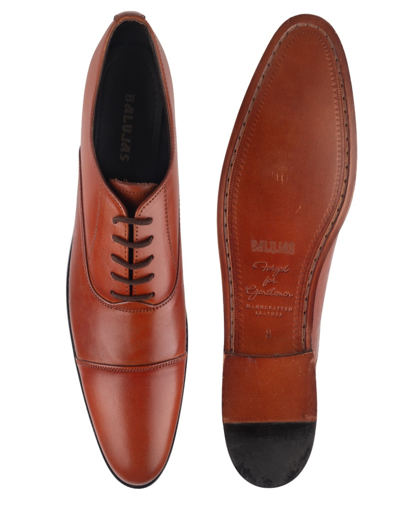 1081 Balujas Men Tan Oxford Shoes