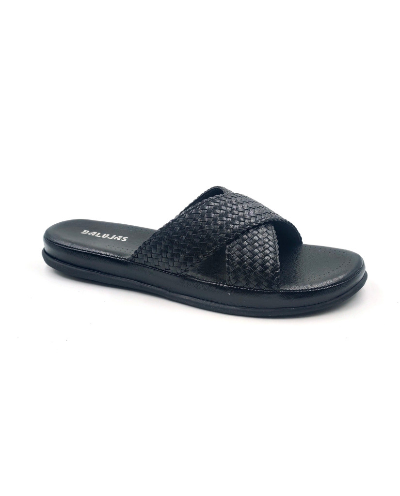 SW-01: Balujas Black Flat Slipper