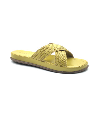 SW-01: Balujas Mustard Flat Slipper