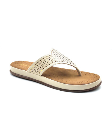SW-03: Balujas Beige Flat Slipper