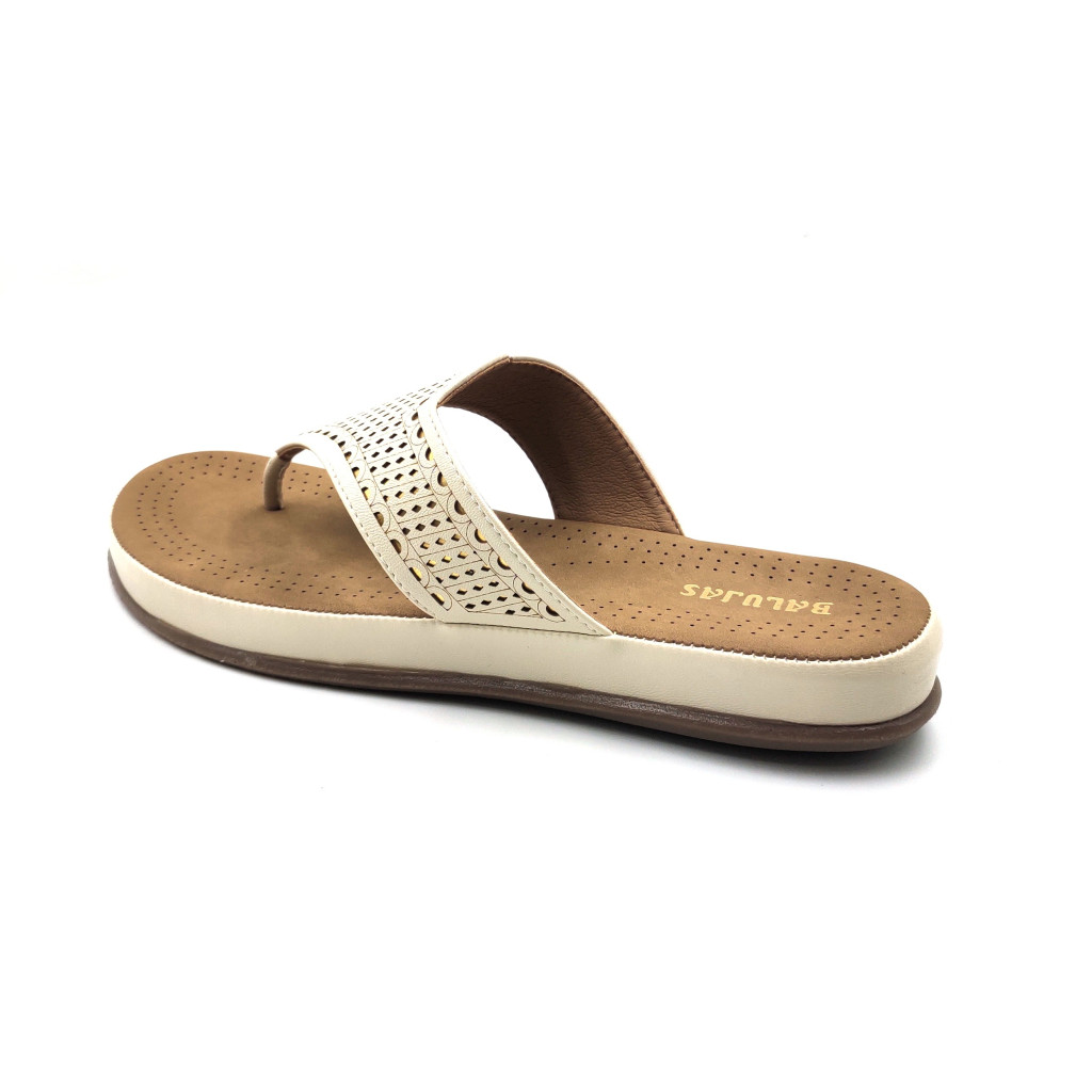 SW-03: Balujas Beige Flat Slipper