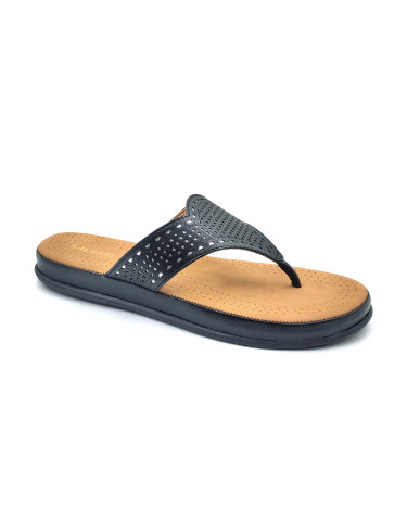 SW-03: Balujas Black Flat Slipper