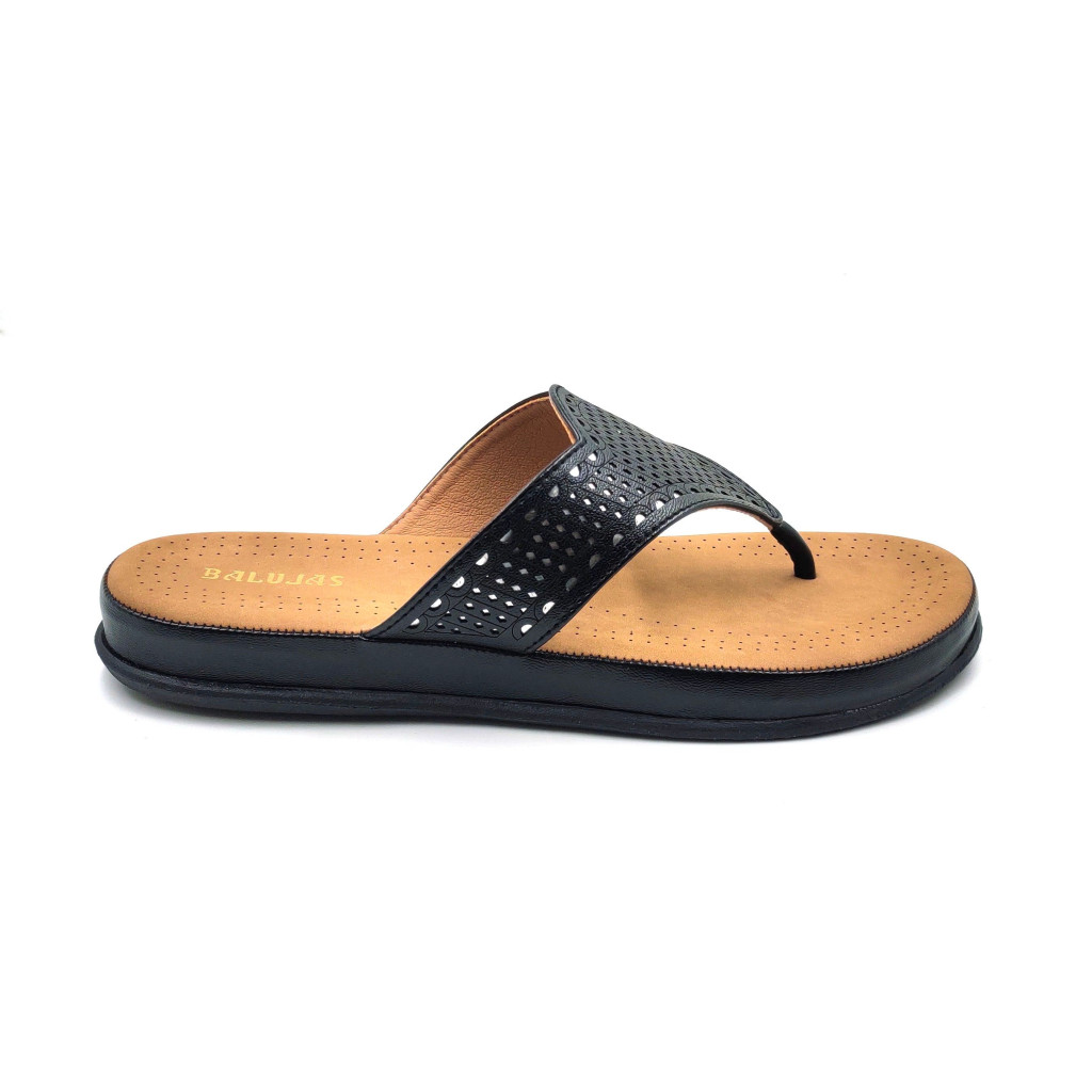 SW-03: Balujas Black Flat Slipper