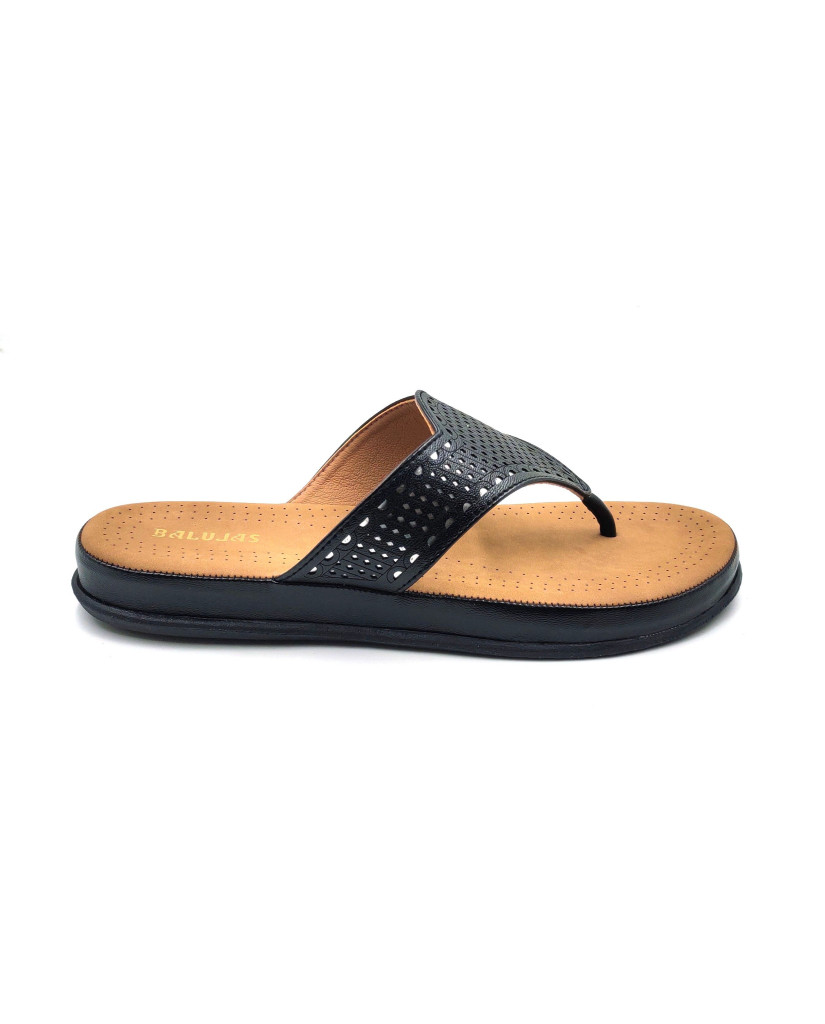 SW-03: Balujas Black Flat Slipper