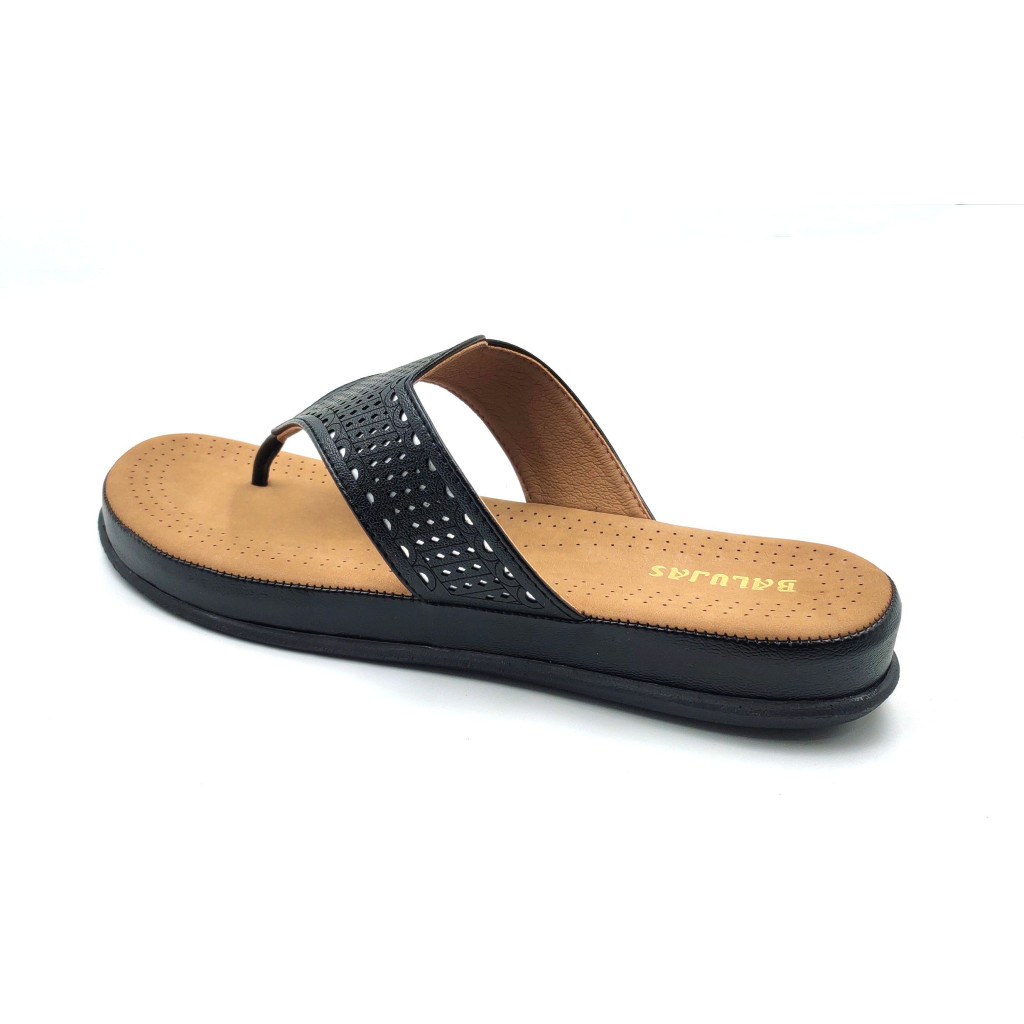 SW-03: Balujas Black Flat Slipper