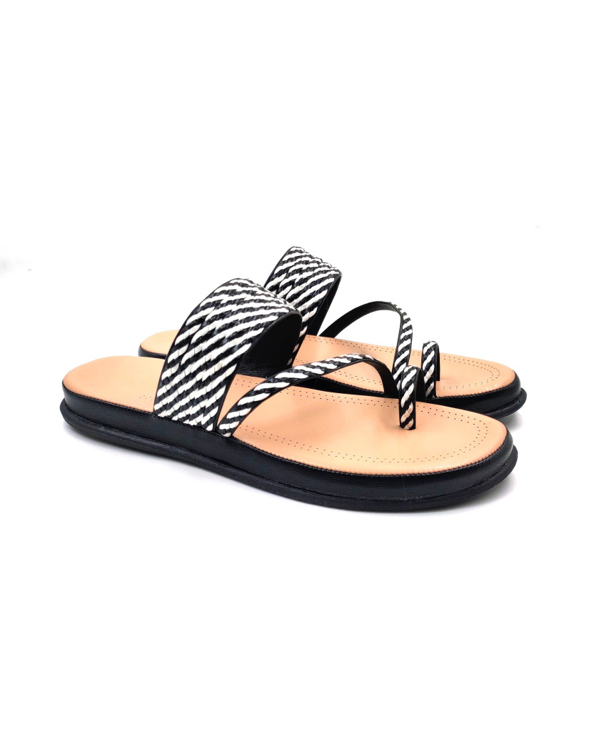 SW-04: Balujas Black Flat Slipper