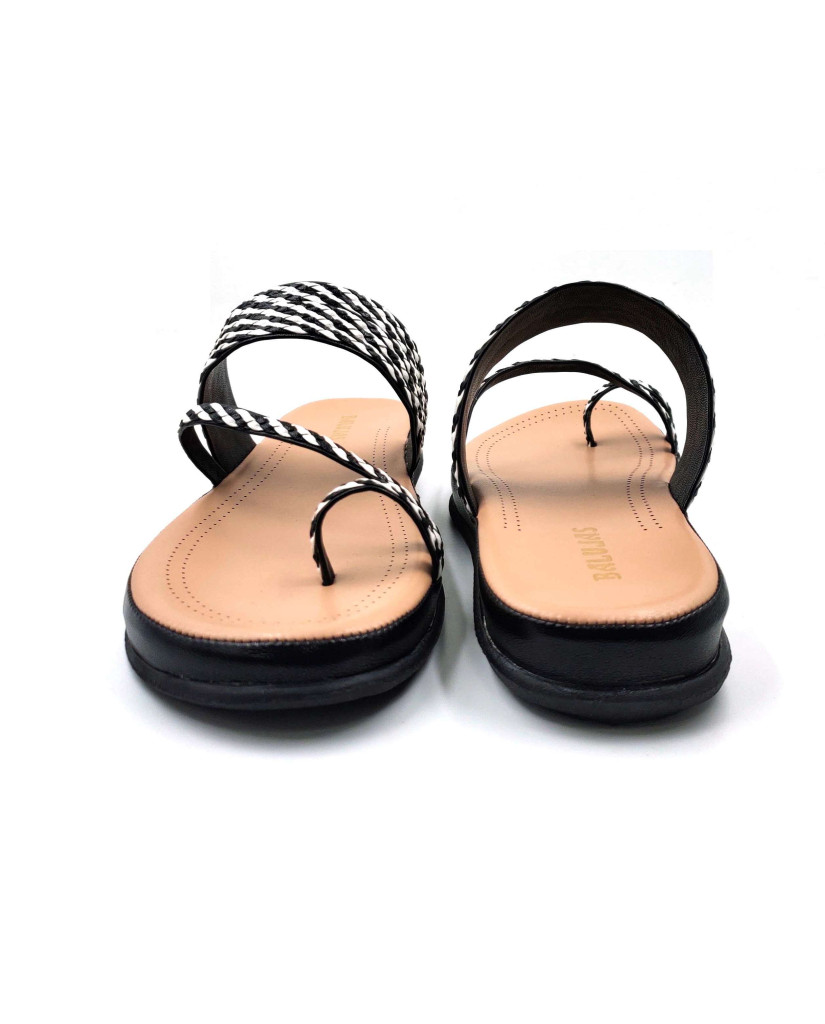 SW-04: Balujas Black Flat Slipper