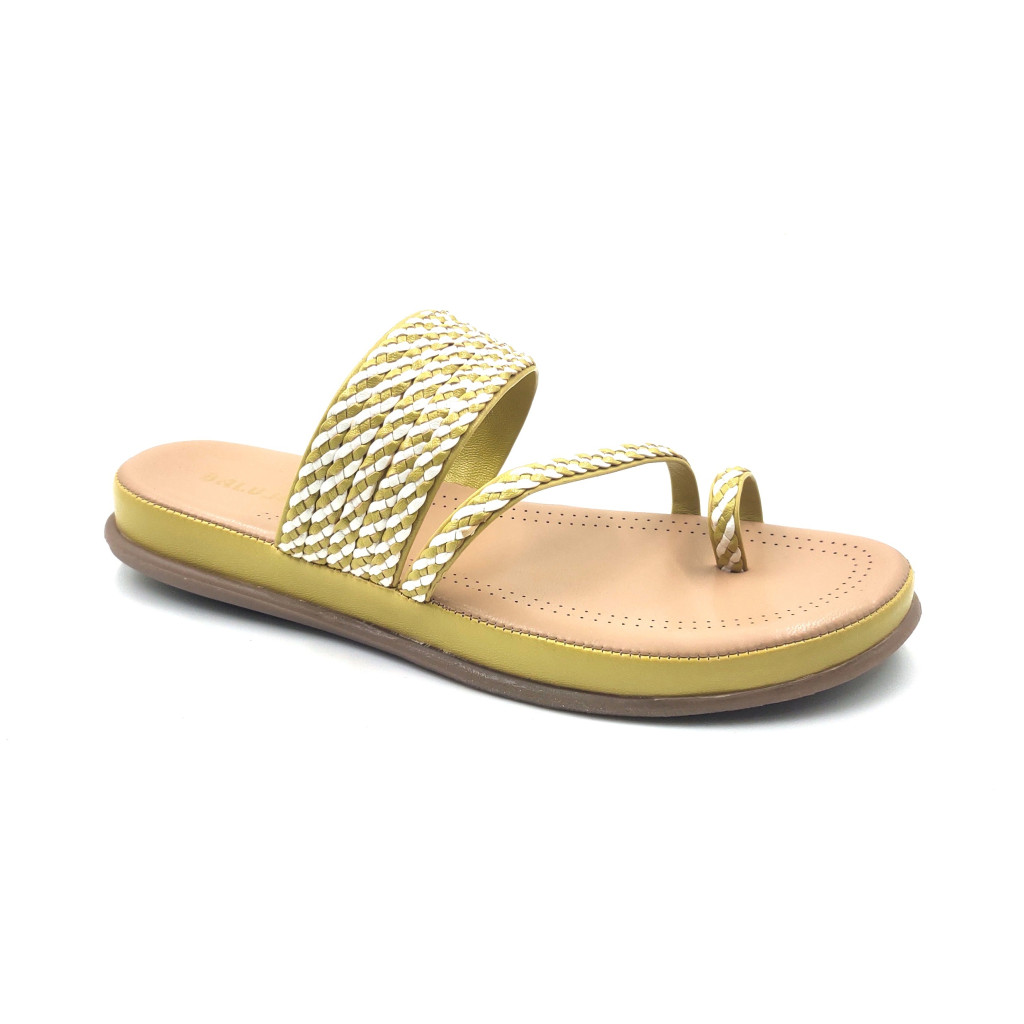 SW-04: Balujas Mustard Flat Slipper