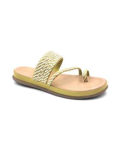 SW-04: Balujas Mustard Flat Slipper
