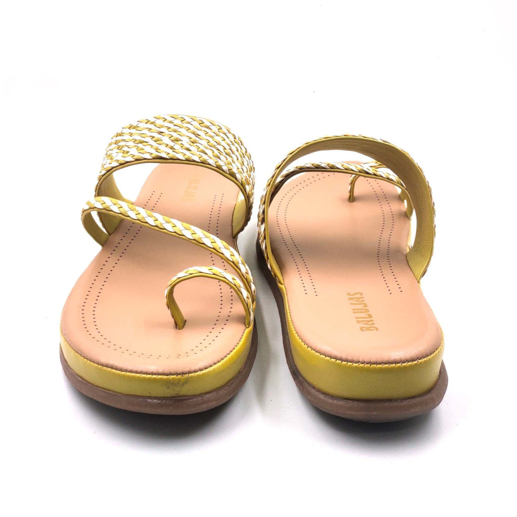 SW-04: Balujas Mustard Flat Slipper