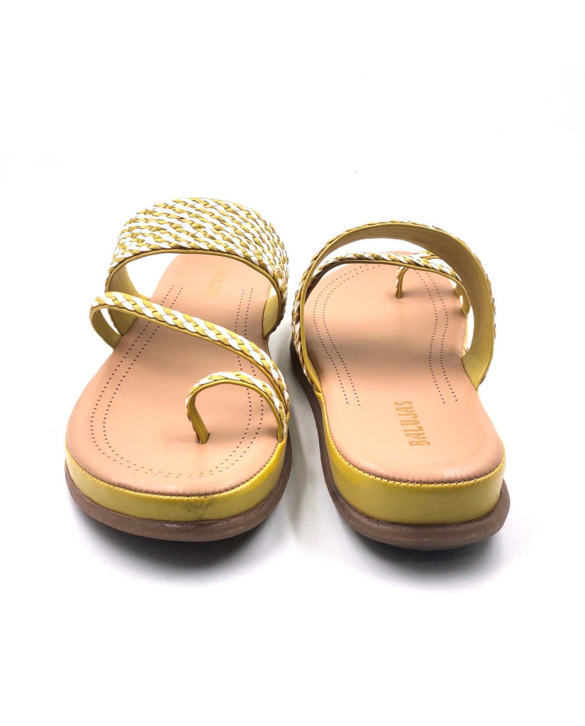 SW-04: Balujas Mustard Flat Slipper