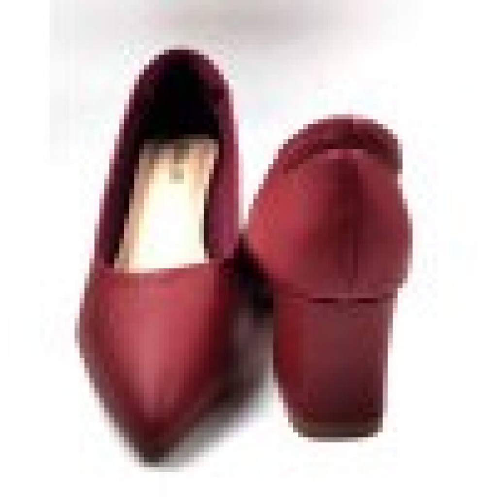 AR0008: Balujas Maroon Block Heel Pumps 