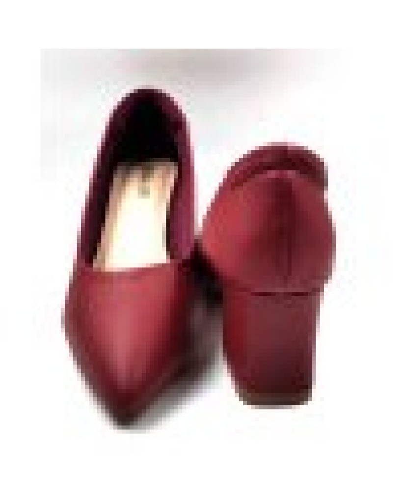 AR0008: Balujas Maroon Block Heel Pumps 