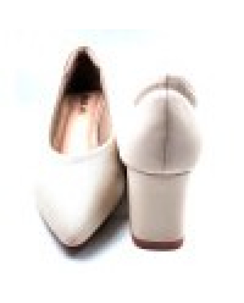 AR0009: Balujas Cream Block Heel Pumps 