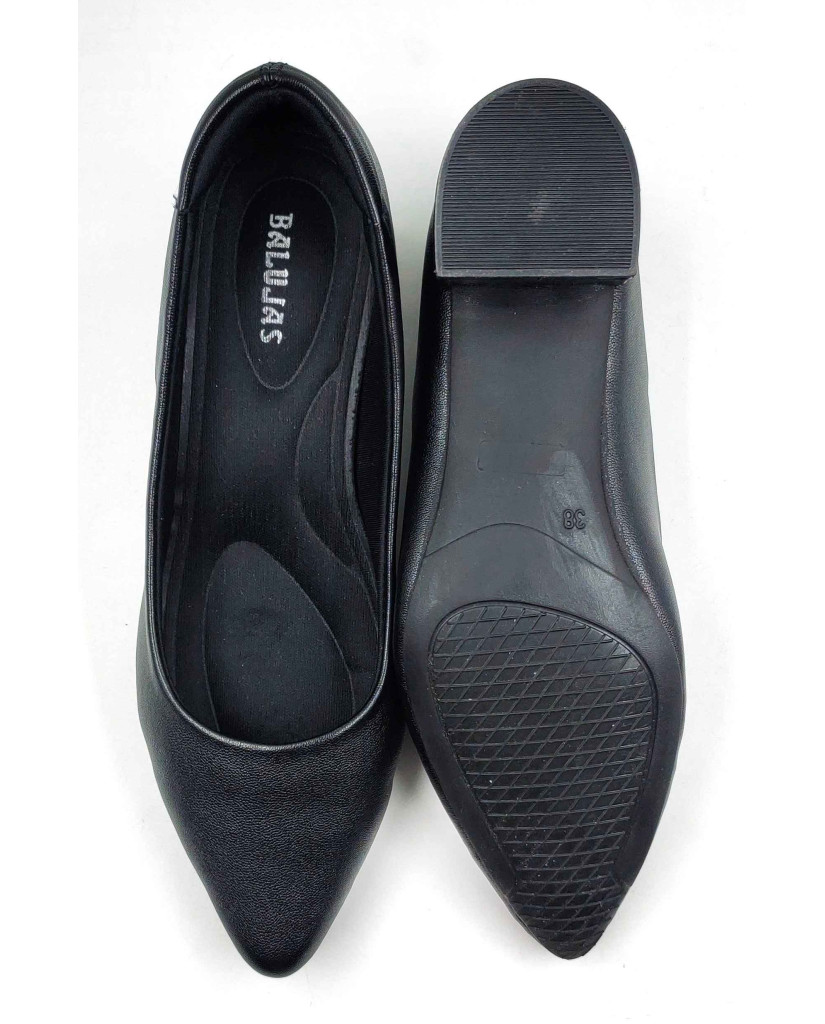 RF01-2681: Balujas Black Block Heel Pumps 