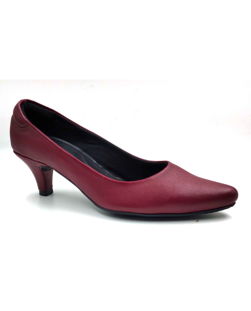 RF02-2421: Balujas Maroon Kitten Heel 