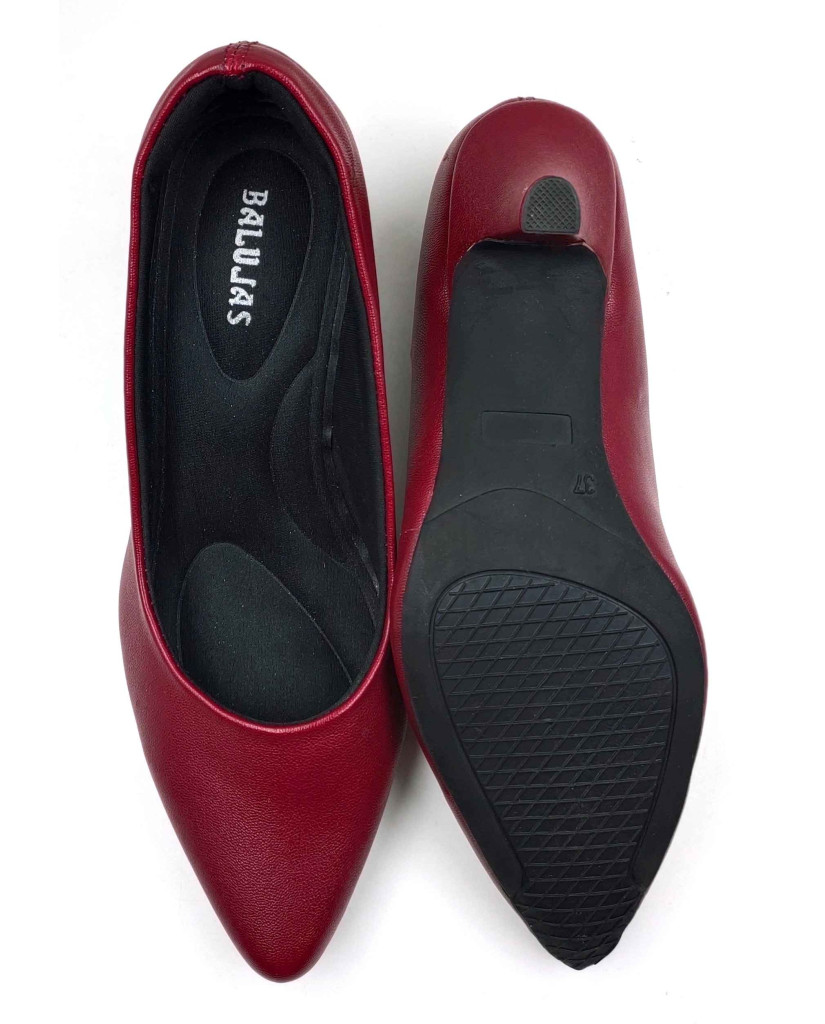 RF02-2421: Balujas Maroon Kitten Heel 