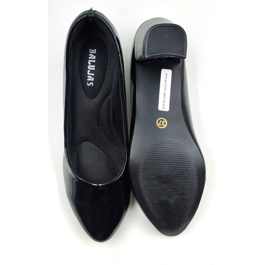 RF08-BOZ: Balujas Black Block Heel Pumps 