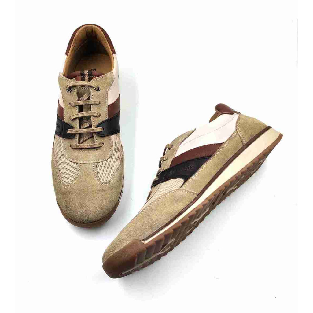 VERONA-02:Balujas Beige/Tan Casual Sneakers