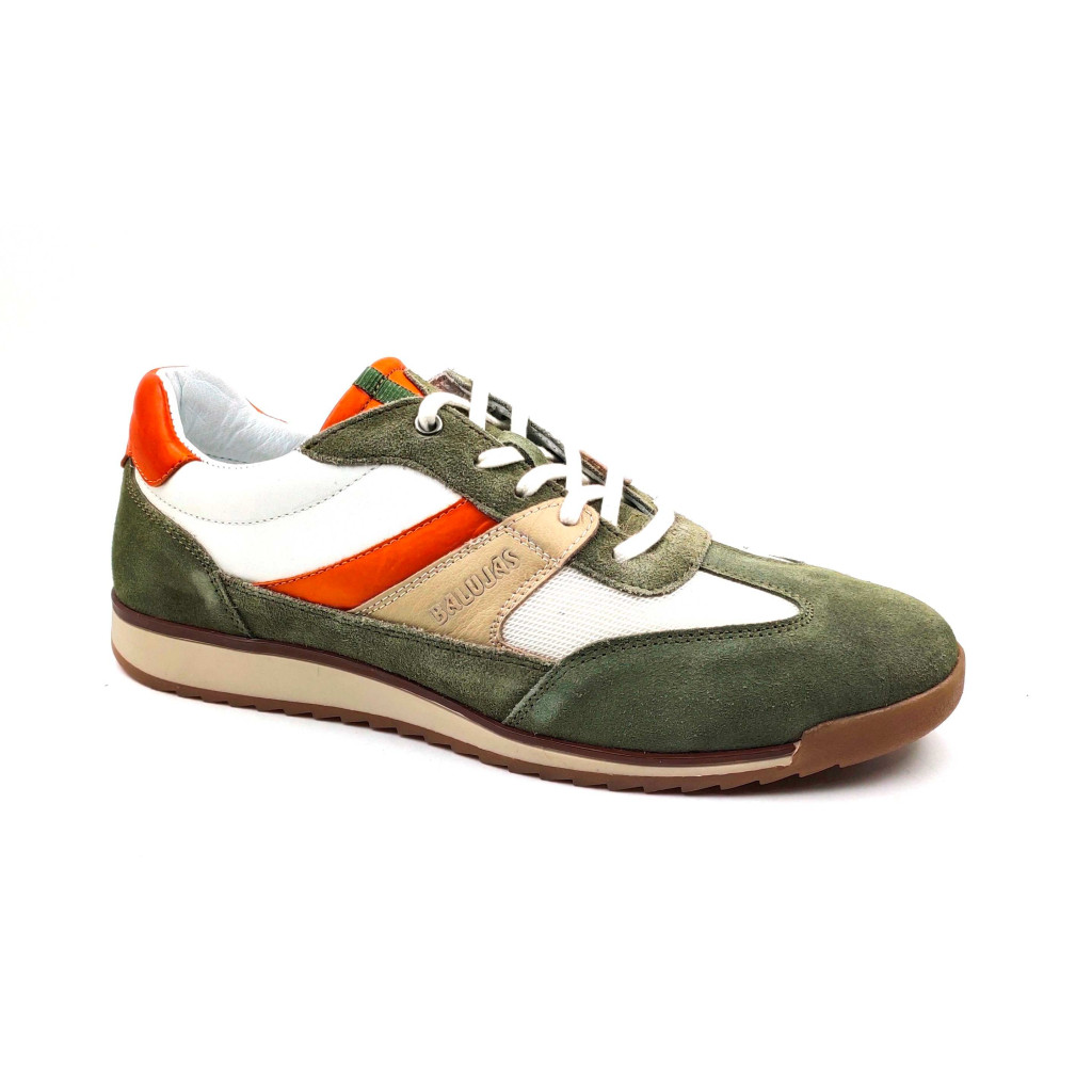 VERONA-02:Balujas Green/White Casual Sneakers