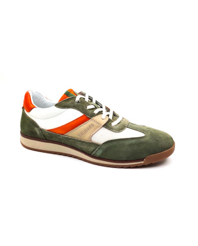 VERONA-02:Balujas Green/White Casual Sneakers
