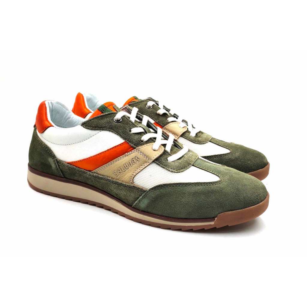 VERONA-02:Balujas Green/White Casual Sneakers