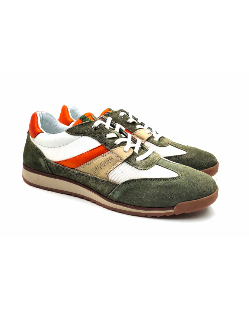 VERONA-02:Balujas Green/White Casual Sneakers