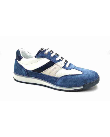 VERONA-02:Balujas Blue/White Casual Sneakers