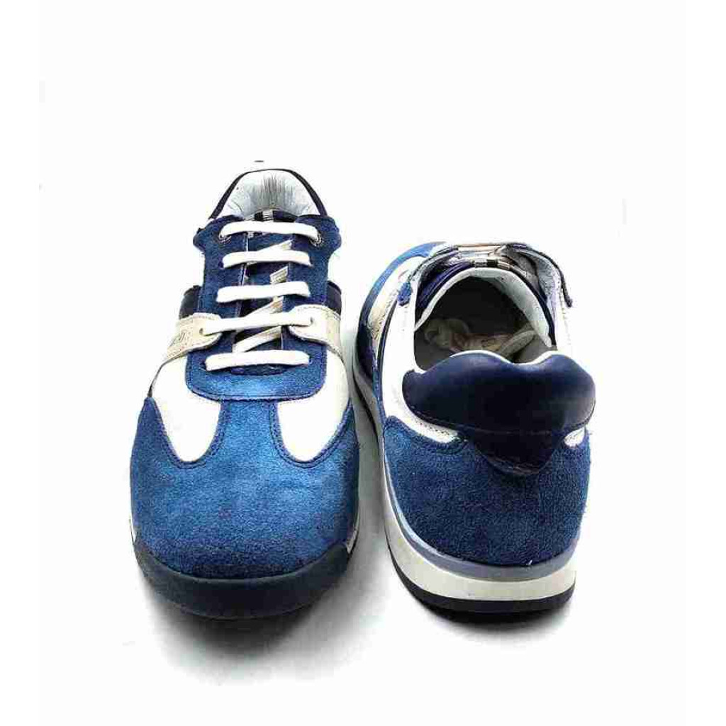VERONA-02:Balujas Blue/White Casual Sneakers