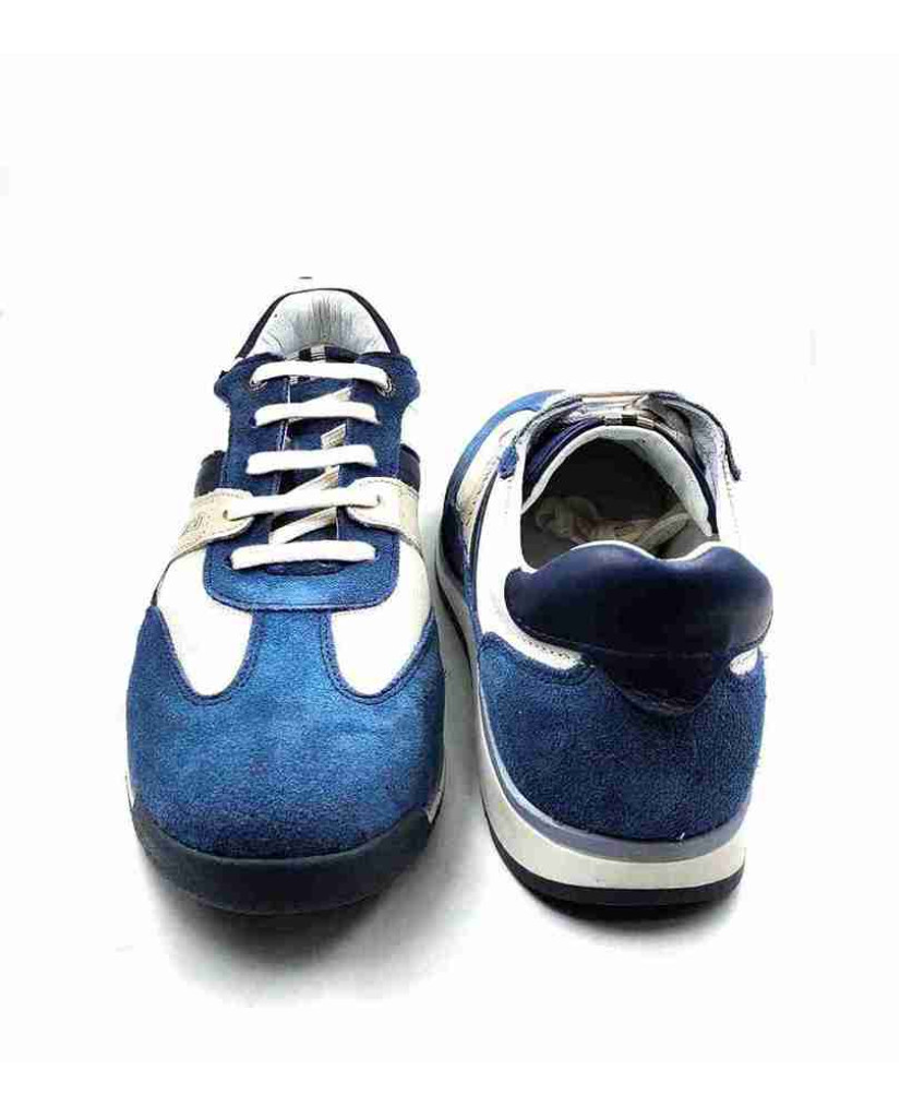 VERONA-02:Balujas Blue/White Casual Sneakers
