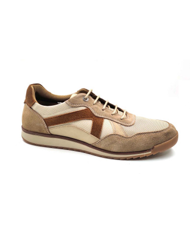 VERONA-03:Balujas Beige/Tan Casual Sneakers